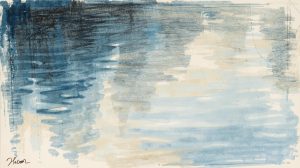 calm reflection pool of water