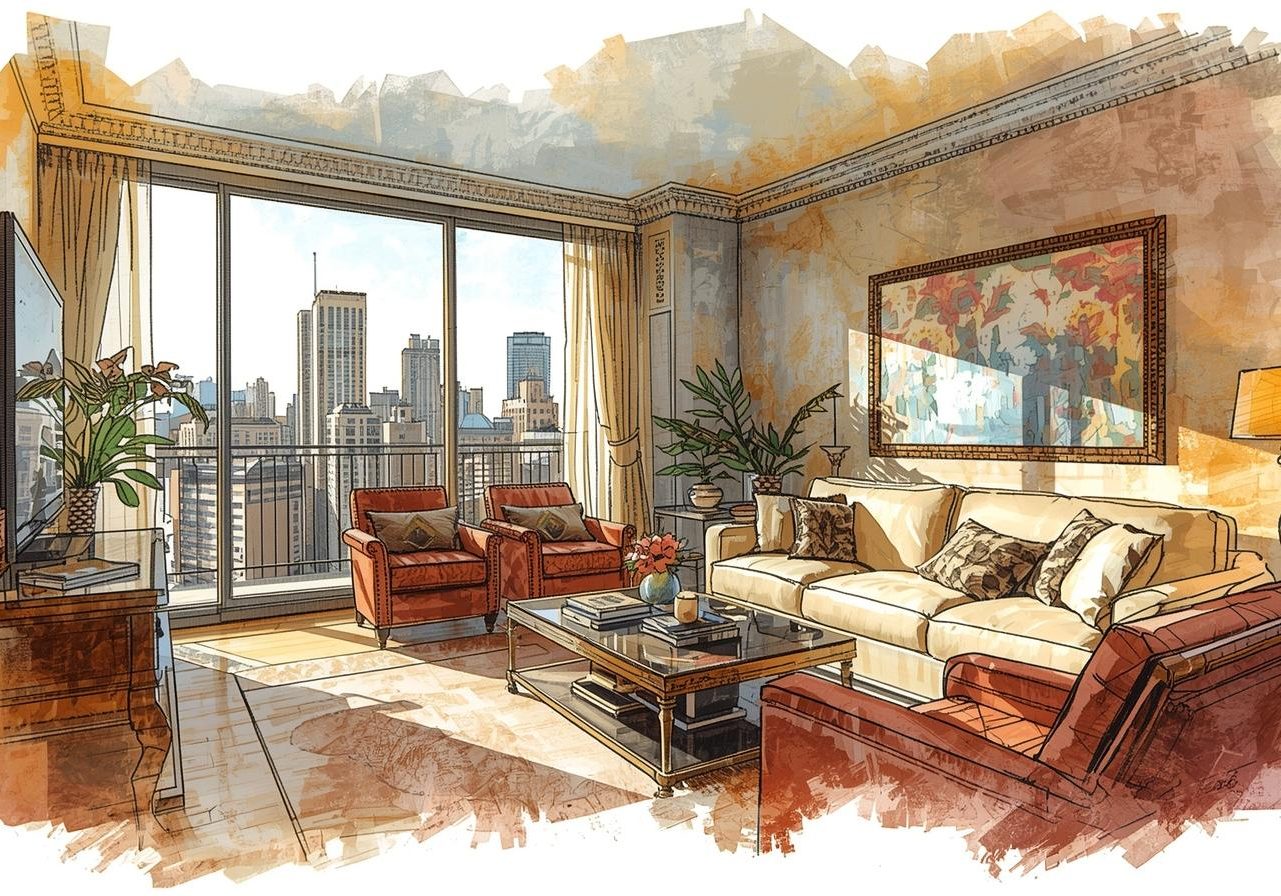 fancy apartment in the city